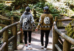 Our unique Spirit Bear sweater will keep you cozy for life